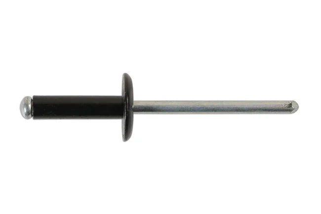 Connect Large Flange Black Rivets x 14mm 100pc 4-4.8mm