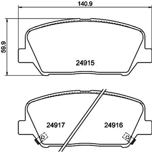 DON Front Brake Pad Set PCP1251