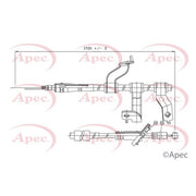 Apec Handbrake Cable Right Rear CAB1346