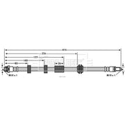 Borg & Beck Brake Hydraulic Hose Line Front Left BBH7589