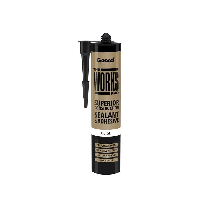 Geocel THE WORKS PRO Sealant & Adhesive Beige 290ml - 6001245/C03