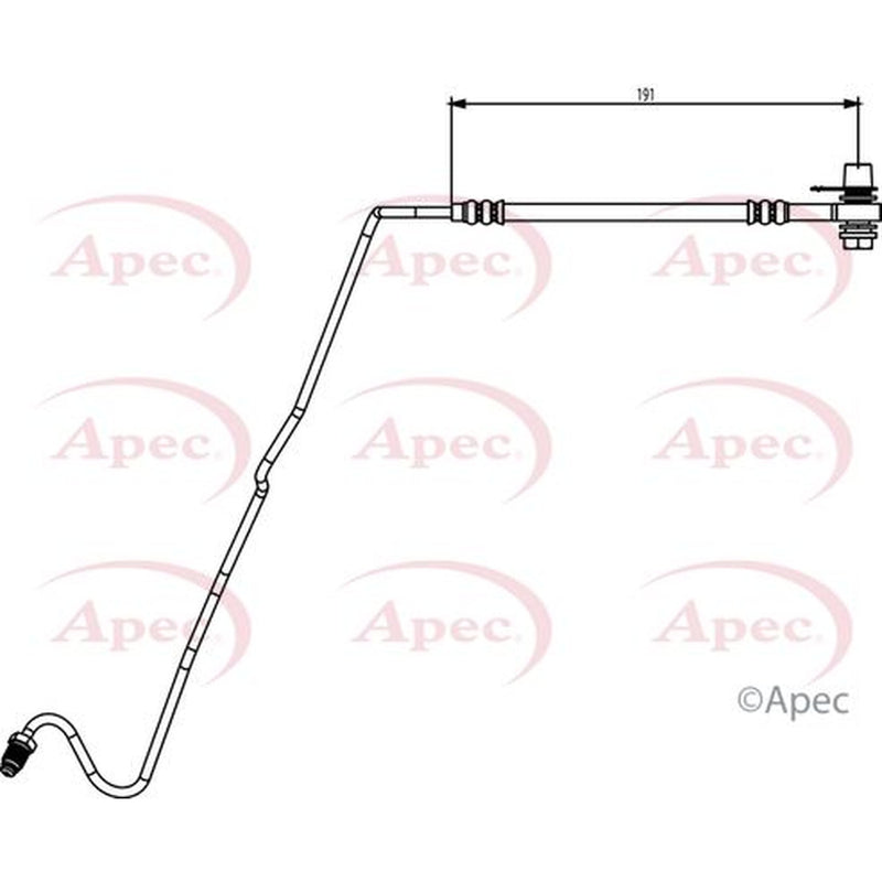 Apec Brake Hydraulic Hose Line Rear Right HOS3875