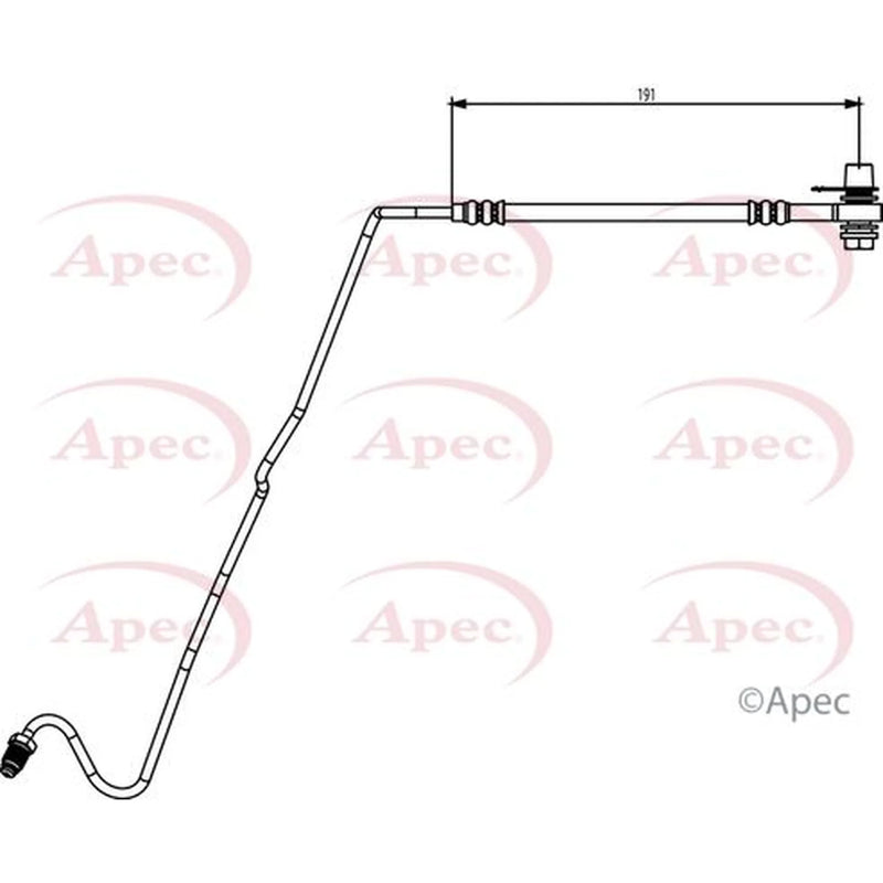 Apec Brake Hydraulic Hose Line Rear Right HOS3875
