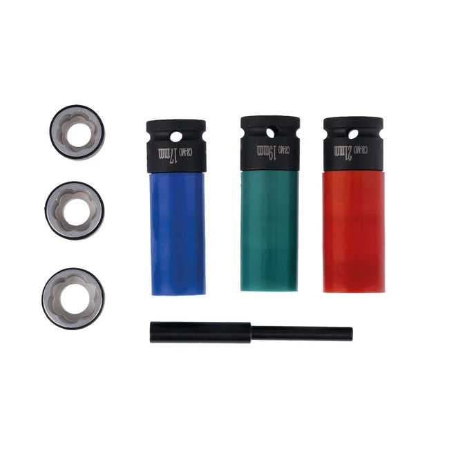 Laser Tools Wheel Nut & Bolt Extractor Socket Set 7pc - PL