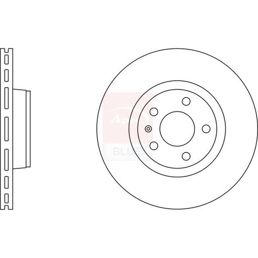 Apec 2 x Vented Front Brake Discs SDK6256