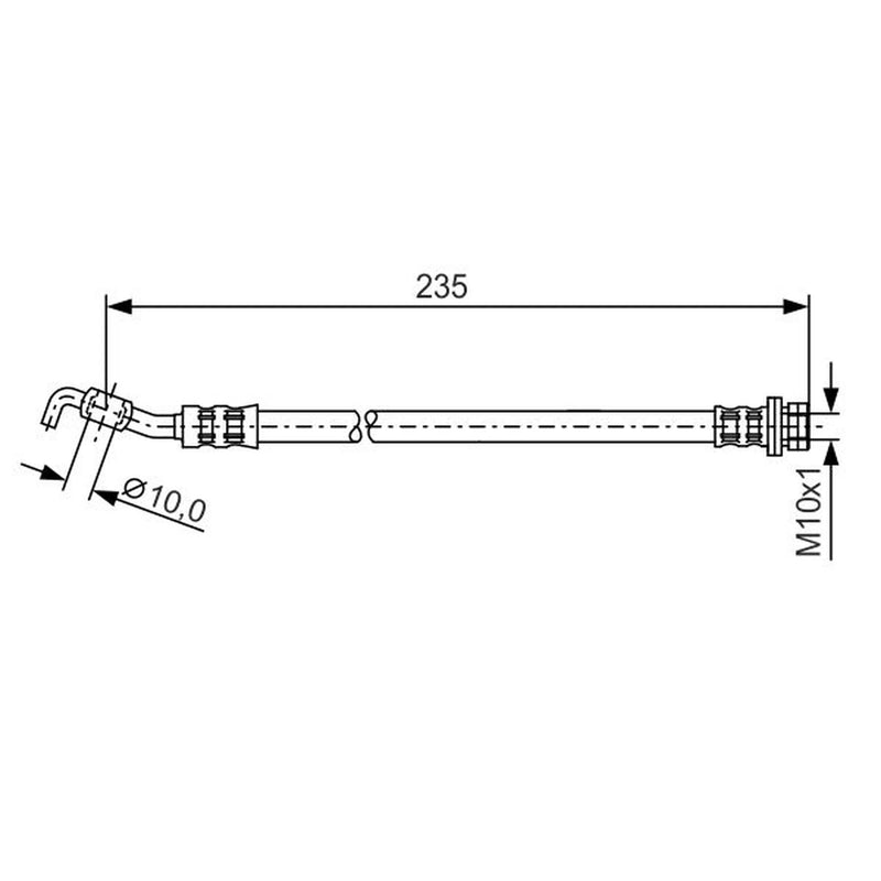 Bosch Brake Hydraulic Hose Line Rear 1 987 481 177