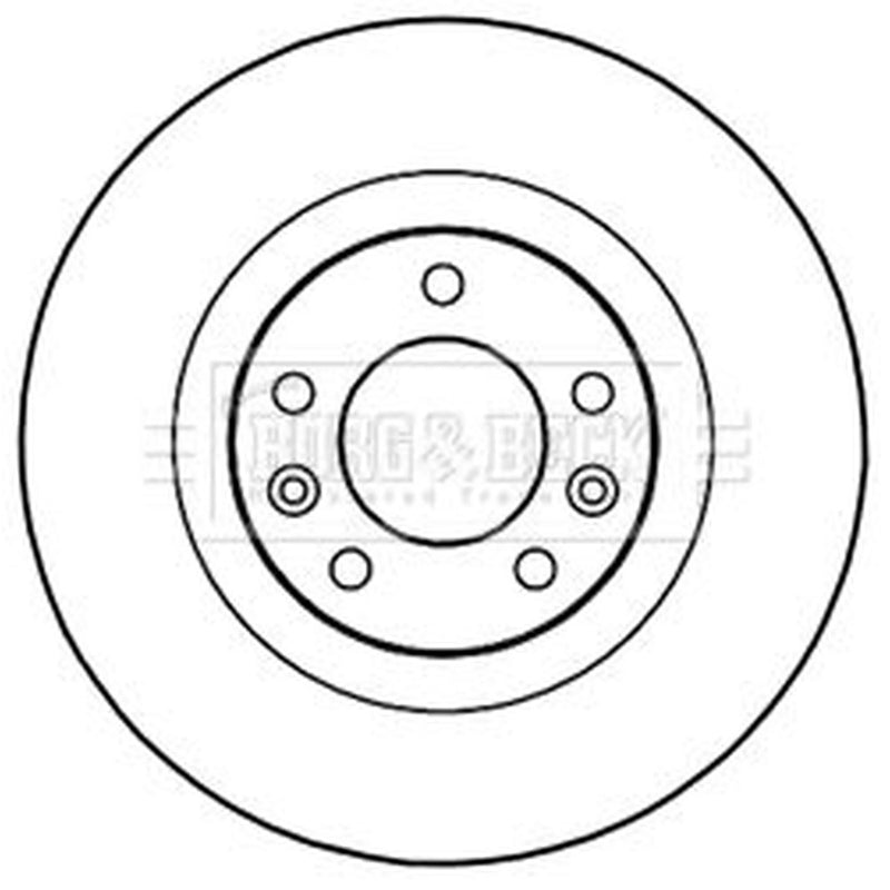 Borg & Beck 2 x Solid Rear Brake Discs BBD5235
