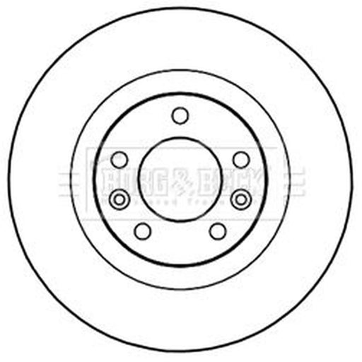Borg & Beck 2 x Solid Rear Brake Discs BBD5235