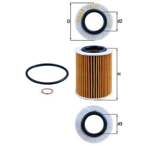Mahle Engine Oil Filter OX 825D