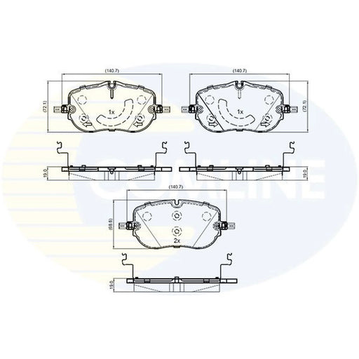 Comline 4 x Front Brake Pad Set CBP03688