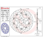 Brembo 2 x Floating Front Brake Disc Brake Discs 78B40870