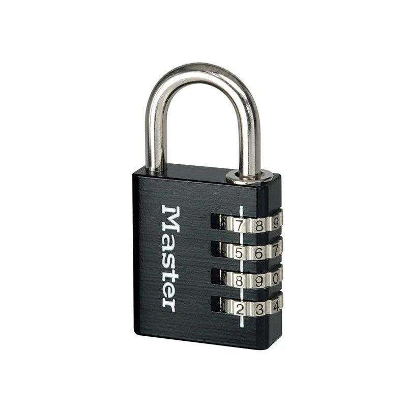 Master Lock Black Finish 40mm 4-Digit Combination Padlock - 7640EURDBLK
