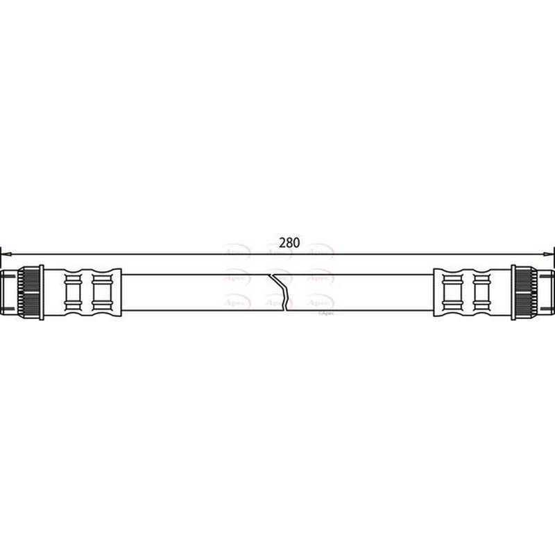 Apec Brake Hydraulic Hose Line Rear HOS3102