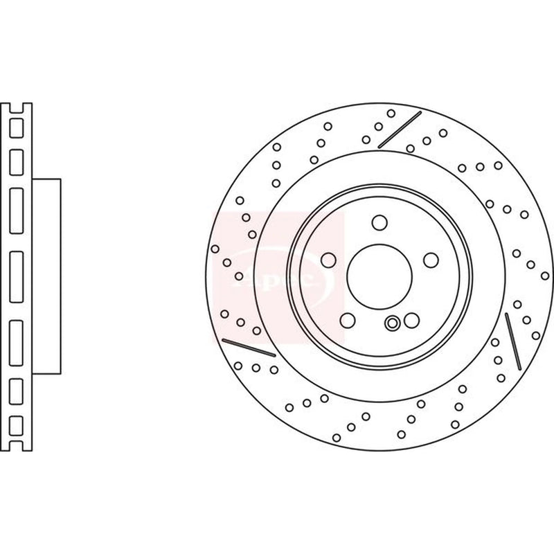 Apec 2 x Vented Rear Brake Discs DSK3293