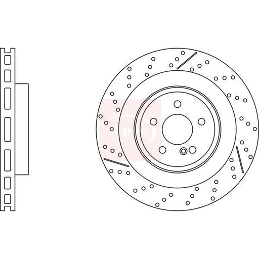 Apec 2 x Vented Rear Brake Discs DSK3293