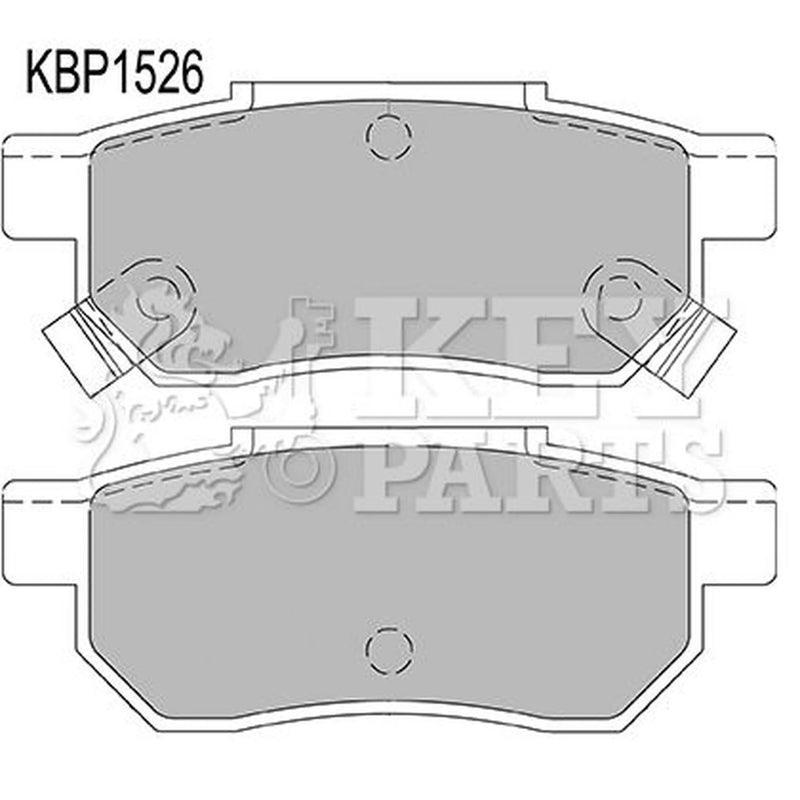 Key Parts 4 x Rear Brake Pad Set KBP1526