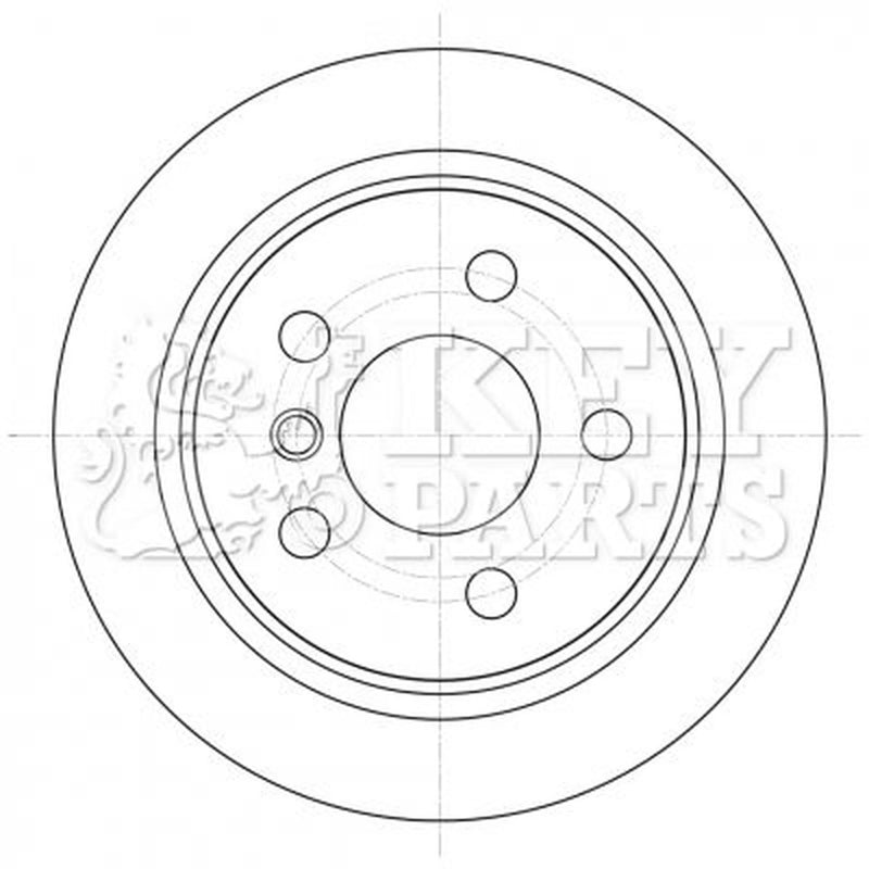 Key Parts 2 x Solid Rear Brake Discs KBD5426