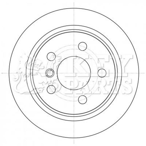 Key Parts 2 x Solid Rear Brake Discs KBD5426