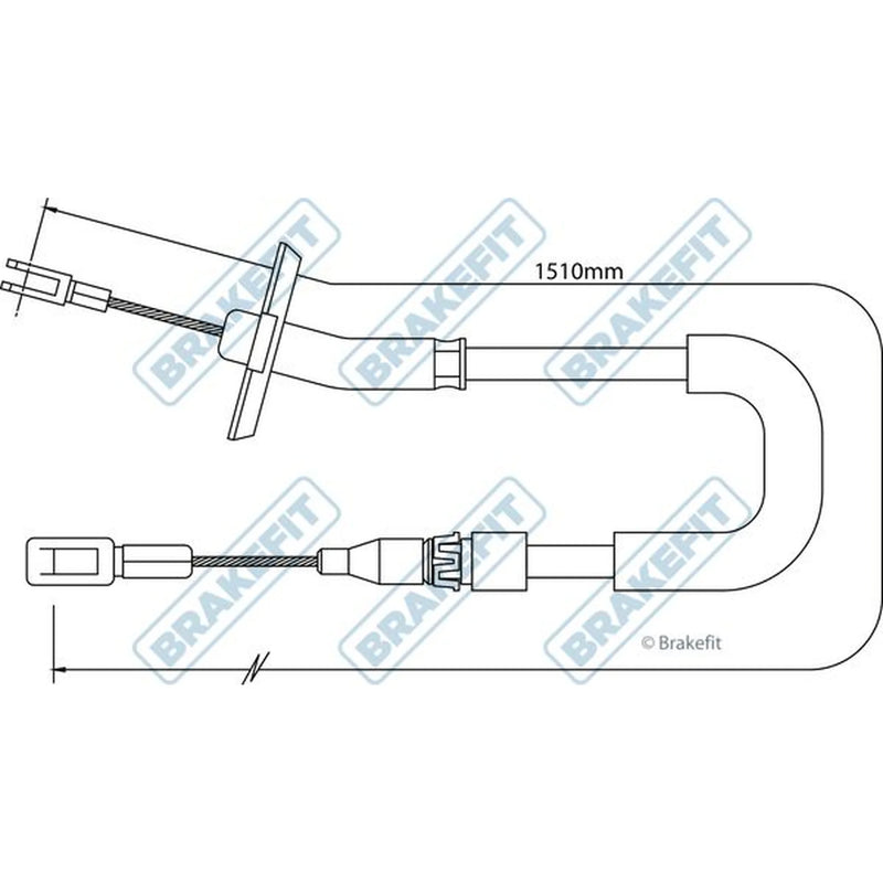 Apec Handbrake Cable Left Rear BBC3283