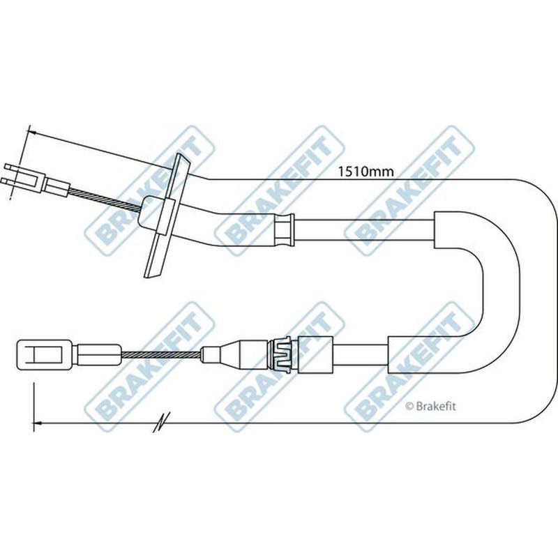 Apec Handbrake Cable Left Rear BBC3283