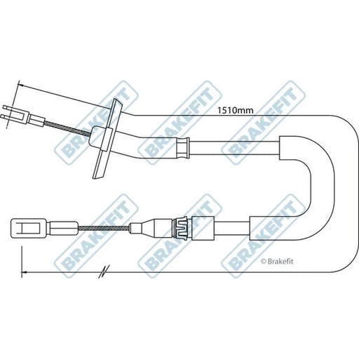 Apec Handbrake Cable Left Rear BBC3283