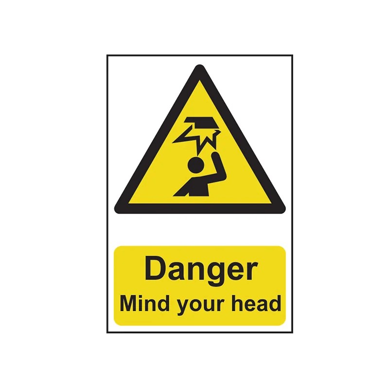 Scan Danger Mind Your Head - PVC Sign 200 x 300mm - 1150