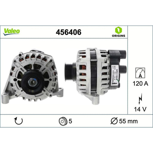 Valeo Car Alternator 12V 456406