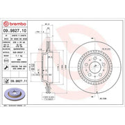 Brembo 2 x Internally Vented Rear Brake Discs 09.9827.11