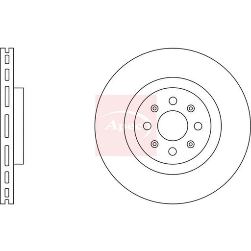 Apec 2 x Vented Front Brake Discs DSK3769