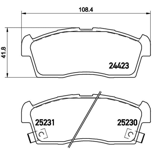 Brembo 4 x Front Brake Pad Set P61108