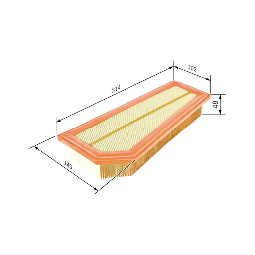 Bosch Car Air Filter S0134 Fits Mercedes-Benz C C180 Cgi Blueefficiency|Kompress Bosch  - Town Parts