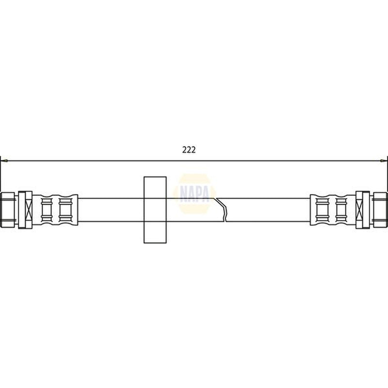 NAPA Brake Hydraulic Hose Line Rear NBH1424
