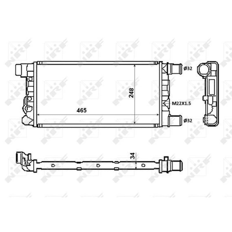 NRF Engine Radiator 58845