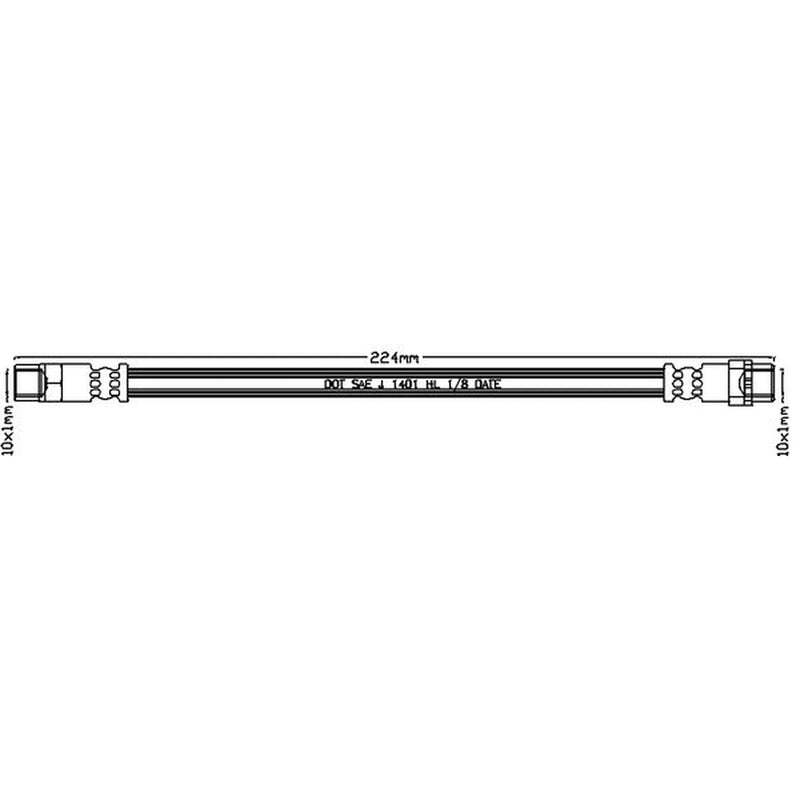 Juratek Brake Hydraulic Hose Line Rear JBH1063