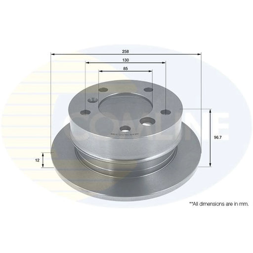 Comline 2 x Solid Rear Brake Discs ADC1619