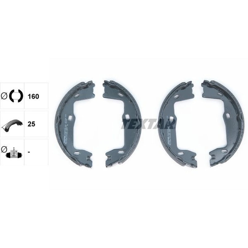 Textar 4 x Parking Brake Shoe Set 91018400