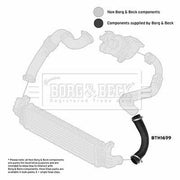 Borg & Beck Intercooler Turbo Charge Air Hose BTH1699