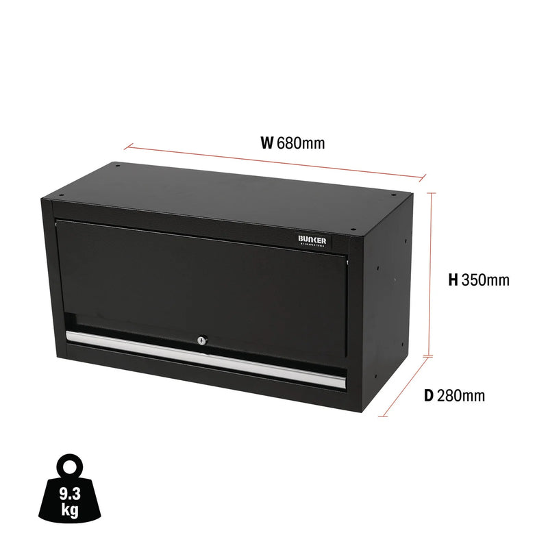 Bunker Modular Wall Cabinet MS400-1WC 680mm Steel