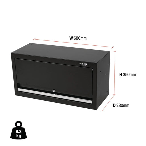 Bunker Modular Wall Cabinet MS400-1WC 680mm Steel