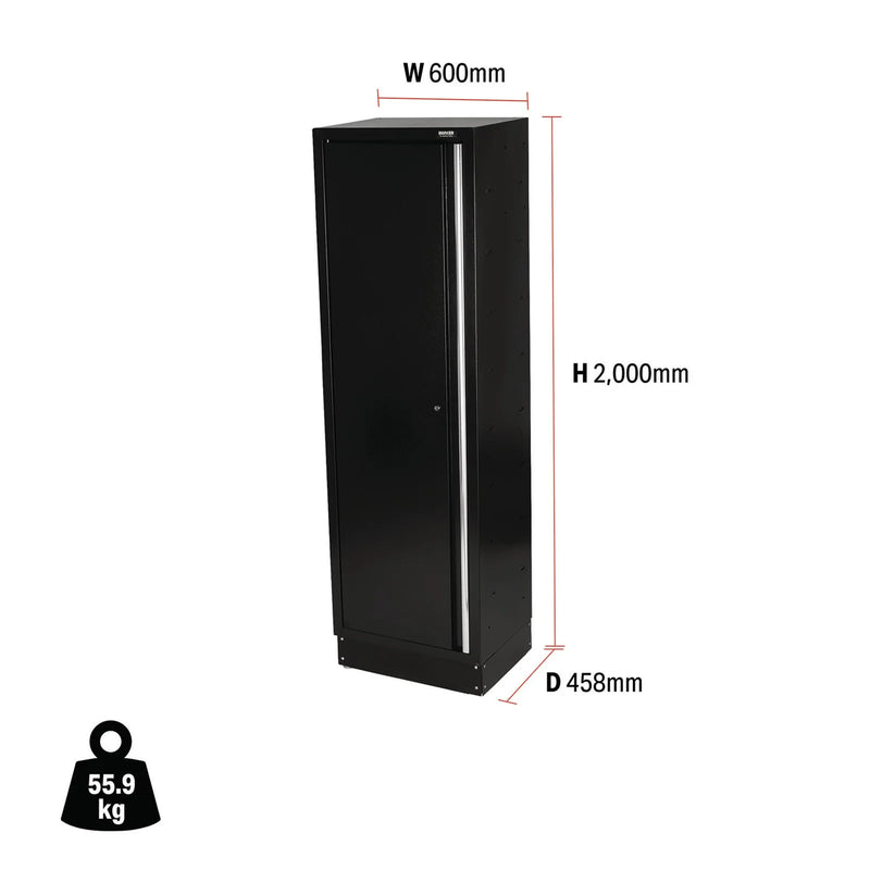 Draper Modular Tall Floor Cabinet 2000mm with Adjustable Shelves