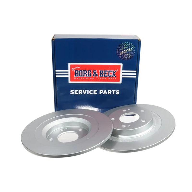Borg & Beck 2 x Solid Rear Brake Discs BBD5396