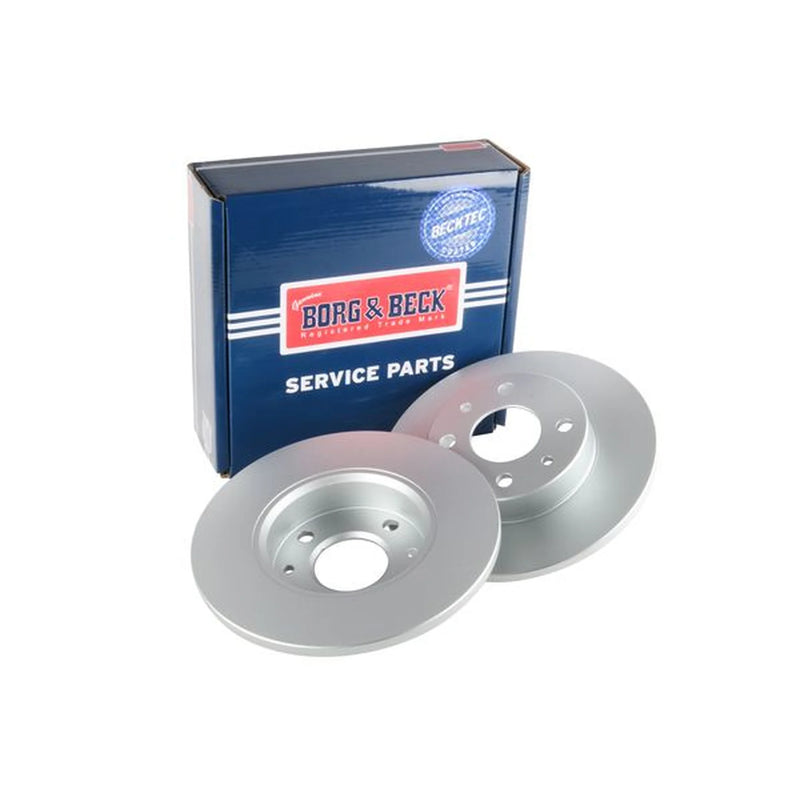 Borg & Beck 2 x Solid Rear Brake Discs BBD4001