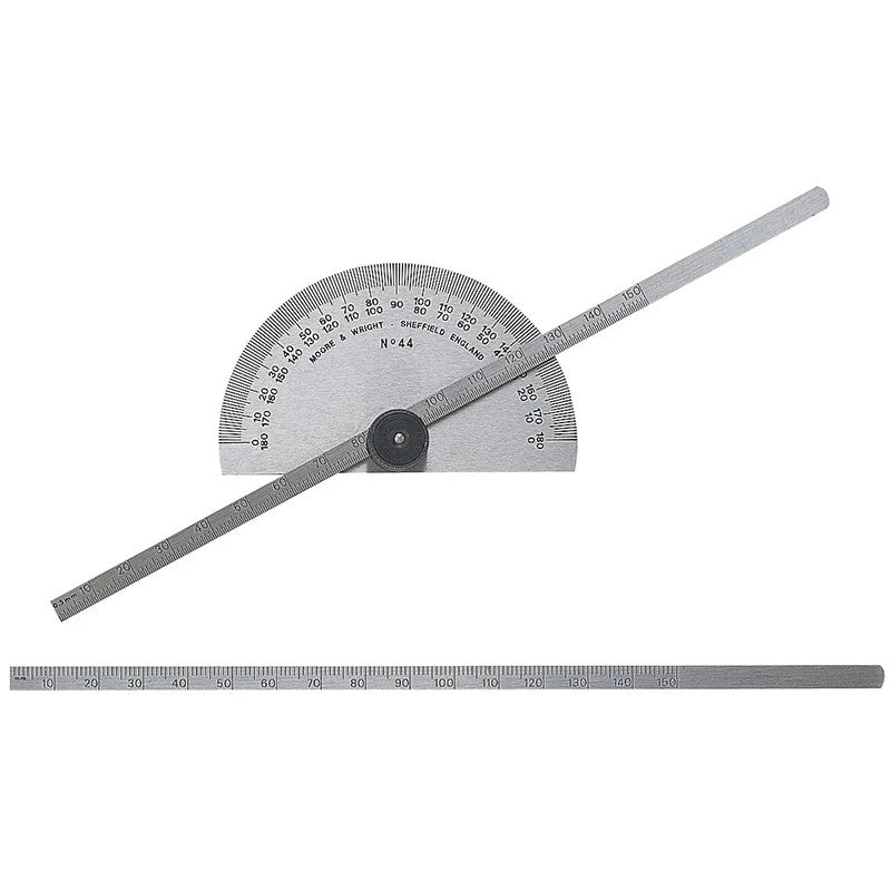 Moore & Wright Protractor Type Depth Gauge Metric 0-150mm - 44M