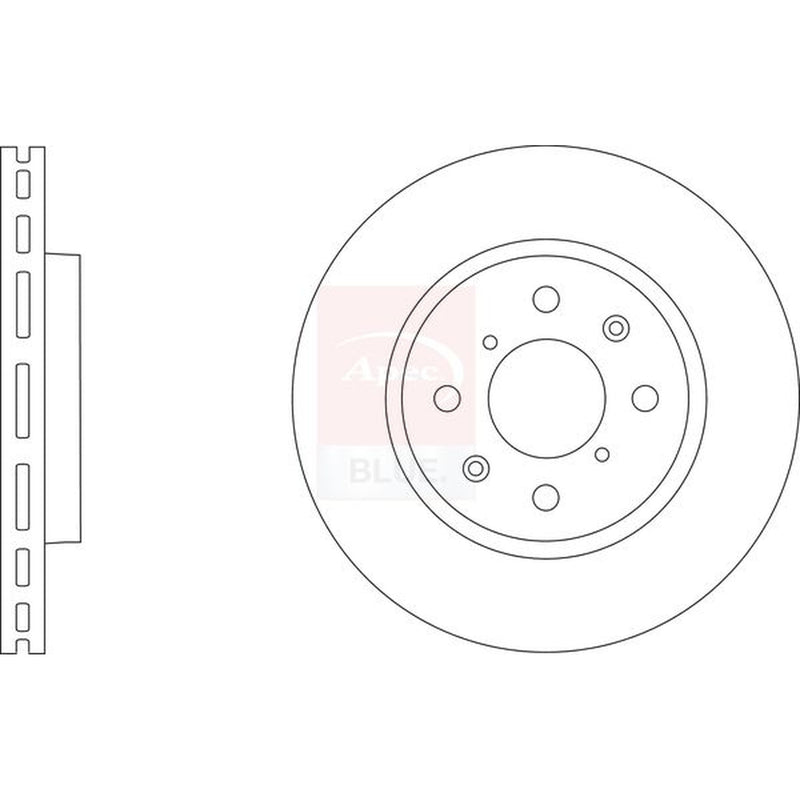 Apec 2 x Vented Front Brake Discs SDK6676
