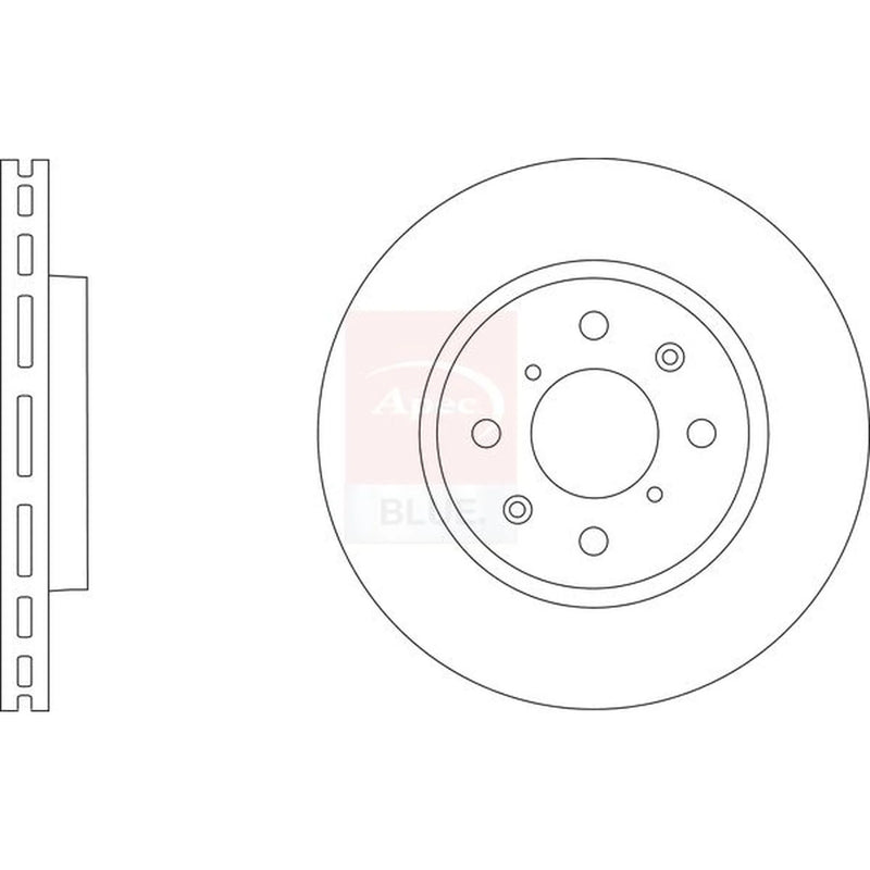 Apec 2 x Vented Front Brake Discs SDK6676