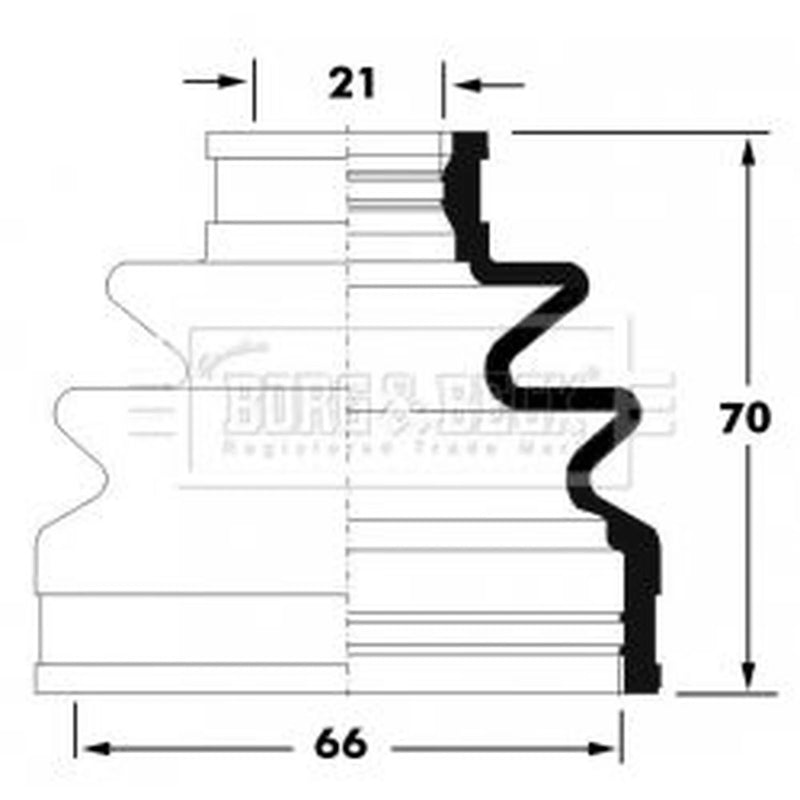 Borg & Beck Drive Shaft Bellow Kit Rear Left BCB6040