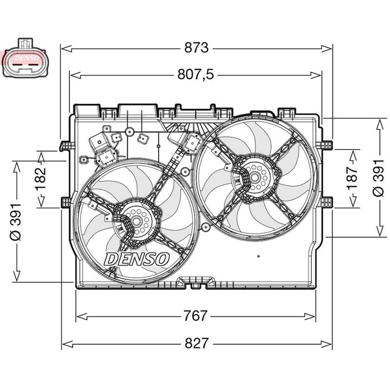 Denso Engine Cooling Fan DER09311