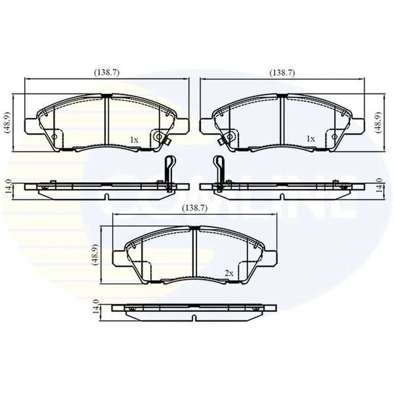 Comline 4 x Front Brake Pad Set CBP32359