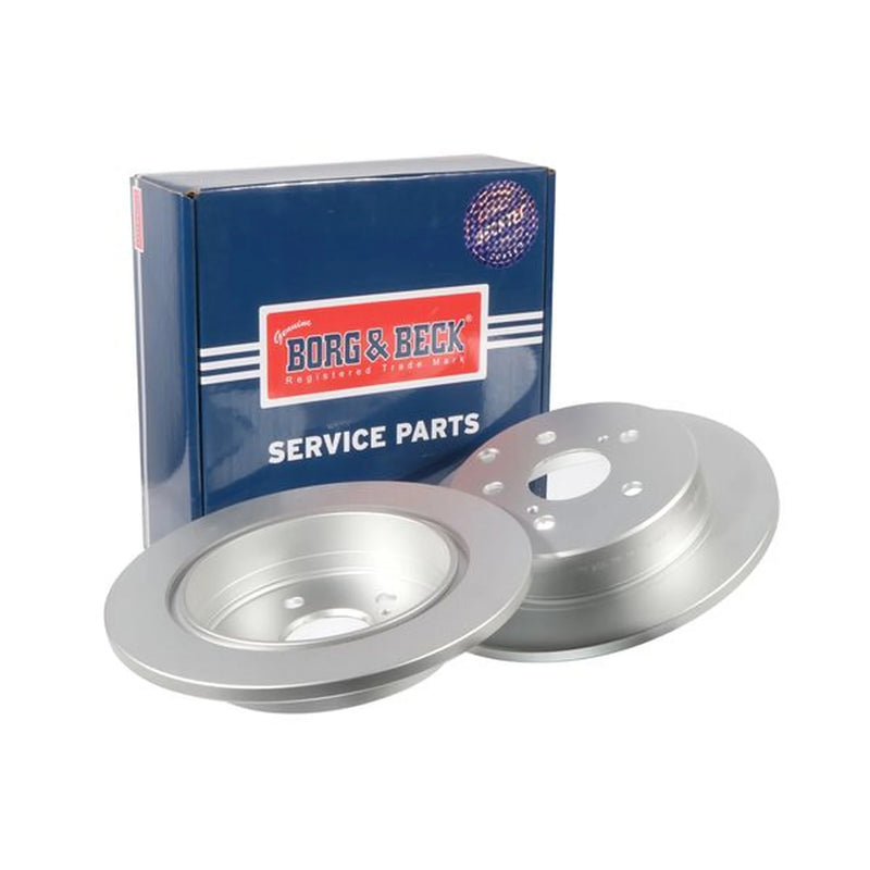 Borg & Beck 2 x Solid Rear Brake Discs BBD5372