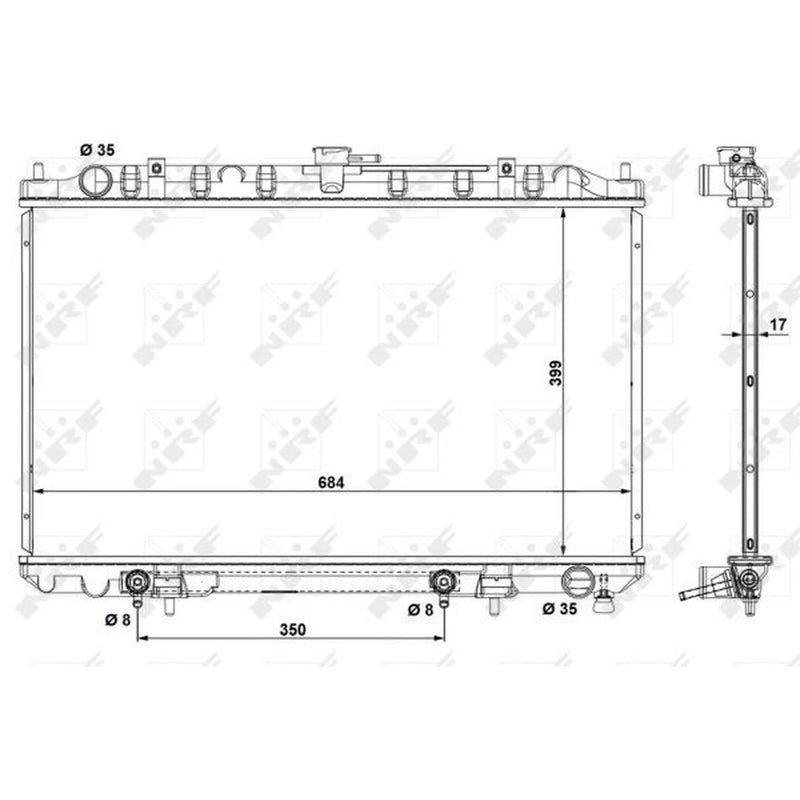 NRF Engine Radiator 53693